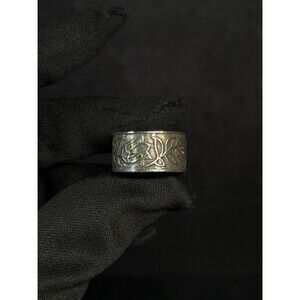 Vintage Sterling Silver Stamped Wrap Band Ring Size 9